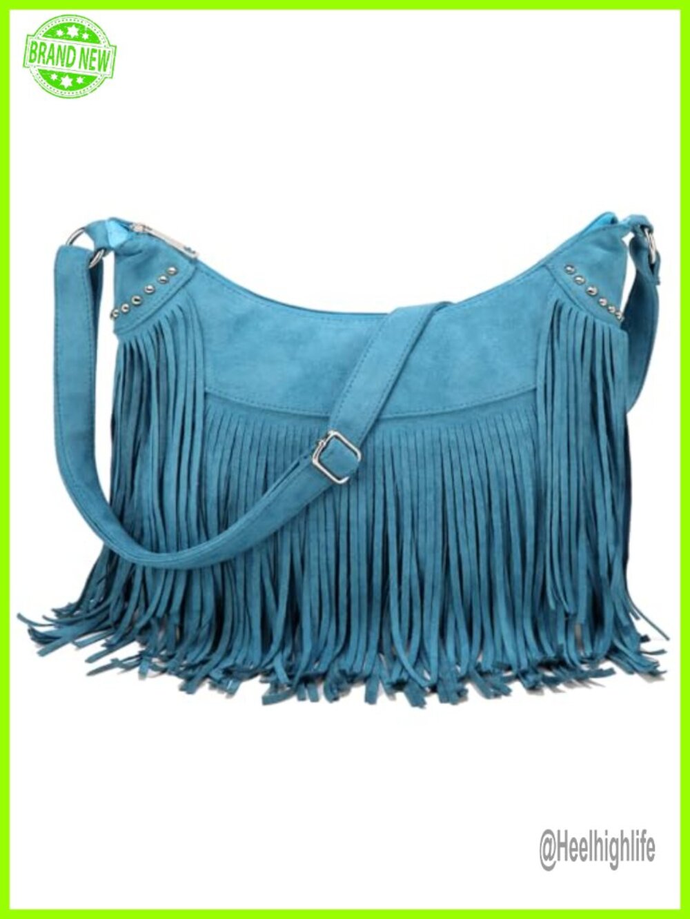 Vegan Suede Fringe Hobo Bag Western Crossbody Shoulder Purse Large Capacity